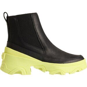 NEW Sorel Brex Chelsea Boots - Waterproof, Leather in Black/Tippet 1225 4s2